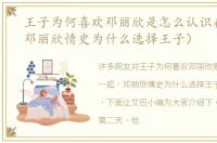 王子为何喜欢邓丽欣是怎么认识在一起（邓丽欣情史为什么选择王子）