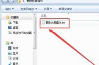 删除的文件如何恢复？ 删除的文件怎样恢复