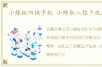 小辣椒四核手机 小辣椒八核手机怎么样