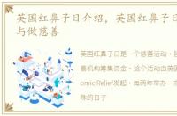 英国红鼻子日介绍，英国红鼻子日:全民参与做慈善