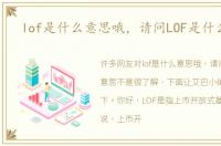 lof是什么意思哦，请问LOF是什么意思