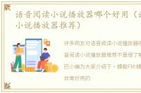 语音阅读小说播放器哪个好用（语音阅读小说播放器推荐）