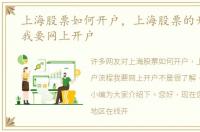 上海股票如何开户，上海股票的开户流程我要网上开户
