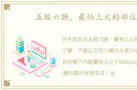 五脏六腑，最怕上火的部位