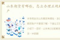 山东期货有哪些，怎么办理正规的期货账户