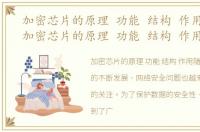 加密芯片的原理 功能 结构 作用是什么，加密芯片的原理 功能 结构 作用