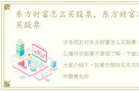 东方财富怎么买股票，东方财富怎么操作买股票