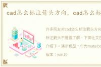 cad怎么标注箭头方向，cad怎么标注箭头