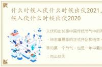 什么时候入伏什么时候出伏2021，什么时候入伏什么时候出伏2020