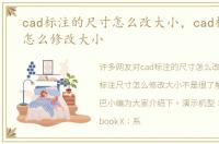cad标注的尺寸怎么改大小，cad标注尺寸怎么修改大小