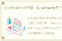 bluetoith的介绍，bluetooth是什么牌子