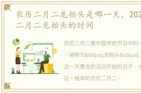 农历二月二龙抬头是哪一天，2021年农历二月二龙抬头的时间