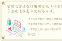 翟煦飞雷佳音结婚照曝光（揭翟煦飞雷佳音恋爱过程怎么没娶佟丽娅）