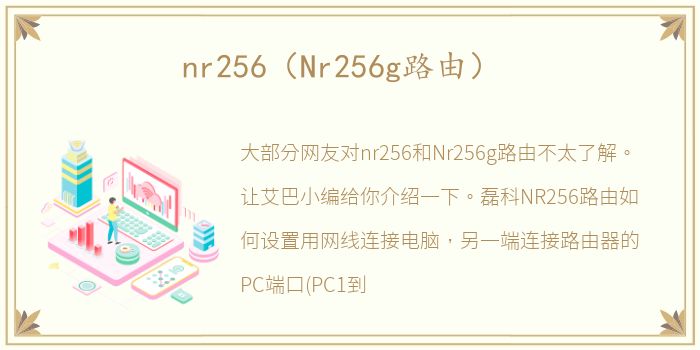 nr256（Nr256g路由）