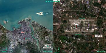 海口美兰国际机场，中国海南省海口市境内4E级国际机场