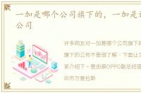 一加是哪个公司旗下的，一加是谁旗下的公司