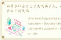 屏幕水印会自己消失吗要多久，屏幕水印会自己消失吗