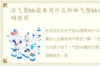 涂气垫bb霜要用什么卸妆气垫bb霜怎么正确使用