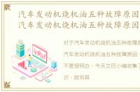 汽车发动机烧机油五种故障原因是什么，汽车发动机烧机油五种故障原因