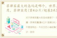 菲律宾最大的岛屿是哪个，世界上最大的鹰，菲律宾鹰(重4公斤/翅展3米)
