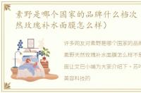 素野是哪个国家的品牌什么档次（素野天然玫瑰补水面膜怎么样）