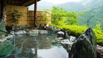 一些最好的温泉都位于南部的四国岛