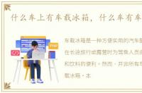 什么车上有车载冰箱，什么车有车载冰箱