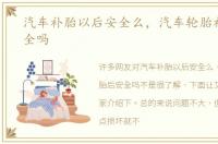 汽车补胎以后安全么，汽车轮胎补胎后安全吗