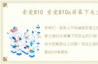 索爱810 索爱810c屏幕下灰尘