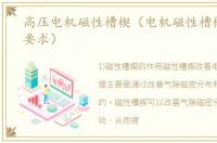 高压电机磁性槽楔（电机磁性槽楔的性能要求）