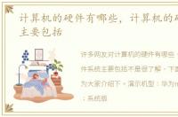 计算机的硬件有哪些，计算机的硬件系统主要包括