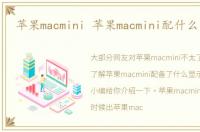 苹果macmini 苹果macmini配什么显示器