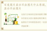 百度图片显示不出图片什么原因，百度图片显示不出图片