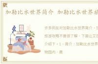 加勒比水世界简介 加勒比水世界旅游攻略