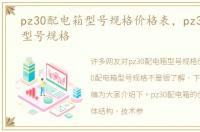 pz30配电箱型号规格价格表，pz30配电箱型号规格