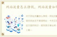 网站流量怎么挣钱，网站流量如何赚钱
