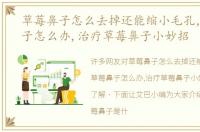 草莓鼻子怎么去掉还能缩小毛孔，草莓鼻子怎么办,治疗草莓鼻子小妙招