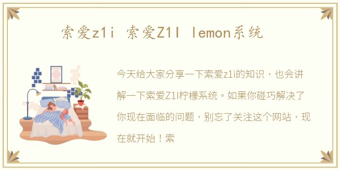 索爱z1i 索爱Z1I lemon系统