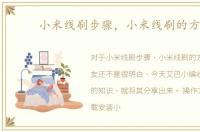 小米线刷步骤，小米线刷的方法