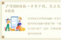 沪深300指数一手多少钱，怎么交易沪深300指数