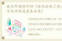 张杰外遇的介绍（张杰出轨了张杰深夜送女生回家凌晨未出来）