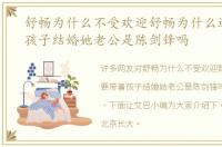 舒畅为什么不受欢迎舒畅为什么还要带着孩子结婚她老公是陈剑锋吗