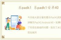 乐padk1 乐padk1安卓40
