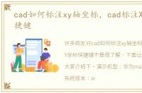 cad如何标注xy轴坐标，cad标注XY坐标快捷键
