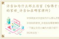 许吉如为什么那么厉害（哈佛才女许吉如的家世_许吉如在哪家律所）