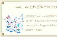real，me手机是哪个牌子的