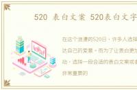 520 表白文案 520表白文字