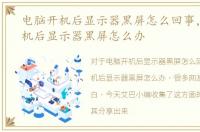 电脑开机后显示器黑屏怎么回事，电脑开机后显示器黑屏怎么办