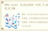 CPU:Intel 至强L5420 四核 2.5GHz 二级缓存12M