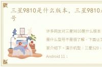 三星9810是什么版本，三星9810是什么型号
